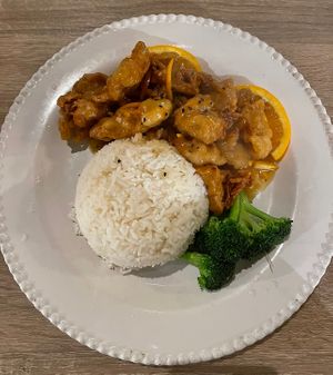 orange chicken   at The Purple Mint - El Cajon Blvd in San Diego