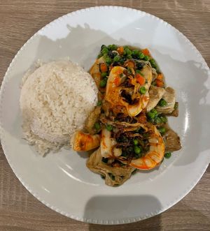 prawns in lobster sauce   at The Purple Mint - El Cajon Blvd in San Diego