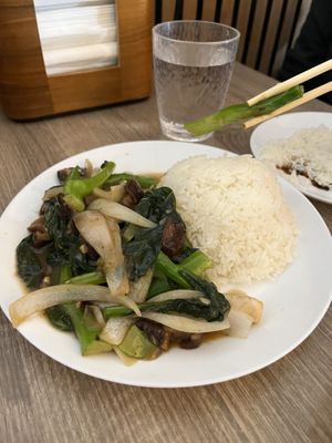 mushrooms and broccolini   at The Purple Mint - El Cajon Blvd in San Diego