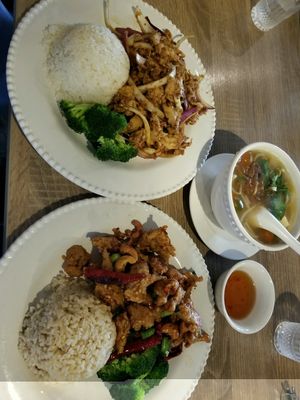 Compel chicken lemongrass chicken and sweet and sour soup at The Purple Mint - El Cajon Blvd in San Diego