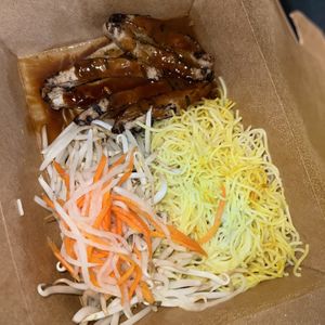 satay chicken wraps take out (came with a bag of lettuce and mint lol)  at The Purple Mint - El Cajon Blvd in San Diego