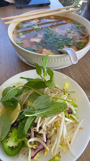 Spicy Noodles 🍜 Bun Bo Hue 😋 at The Purple Mint - El Cajon Blvd in San Diego