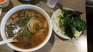 Spicy Soup.  Great flavor! at The Purple Mint - El Cajon Blvd in San Diego