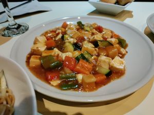 Spicy tofu at Vegesana & One Ramen in Barcelona