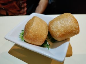 Fried Chinese bread at Vegesana & One Ramen in Barcelona