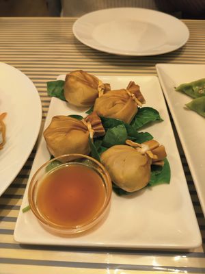 Crunchy dumplings at Vegesana & One Ramen in Barcelona