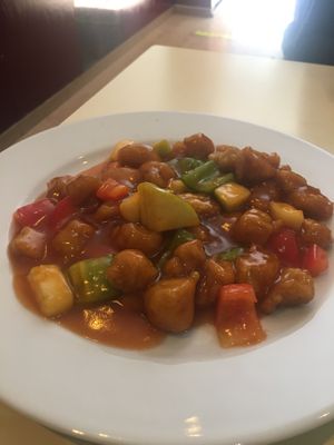 Tofu - w sweet and sour sauce   at Vegesana & One Ramen in Barcelona