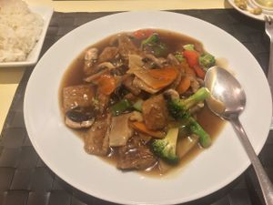 main course at Vegesana & One Ramen in Barcelona