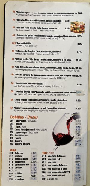 Menu - * indicates vegetarian; many can be made vegan   at Vegesana & One Ramen in Barcelona