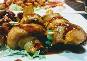 Mushroom sticks at Vegesana & One Ramen in Barcelona