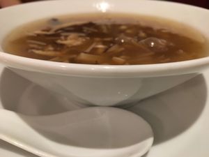 Three mushroom soup  at Vegesana & One Ramen in Barcelona