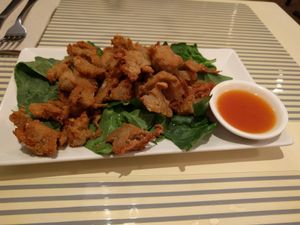 Crispy soy nuggets at Vegesana & One Ramen in Barcelona