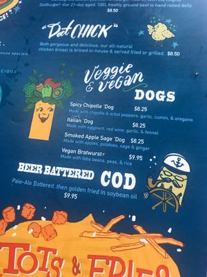 Vegan sausage at Dat Dog - Magazine St in New Orleans