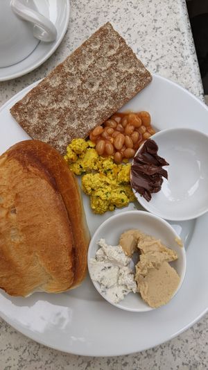 Just some of the vegan things at the breakfast buffet.  I went back for more at Landhaus Beckmann in Kalkar