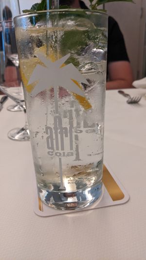 Elderflower lemonade in an Afri glass at Landhaus Beckmann in Kalkar