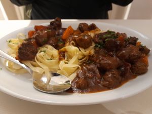 Absolute Geschmacksexplosion: Soja-Pflaumengulasch (absolute Empfehlung!) at Landhaus Beckmann in Kalkar