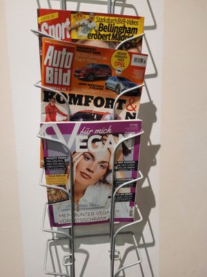 Reading corner in the hotel at Landhaus Beckmann in Kalkar