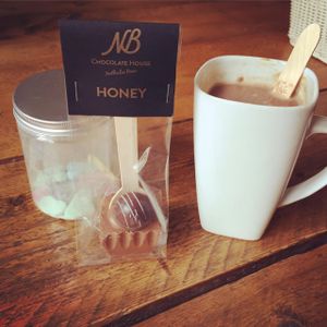 Hot Chocolate - vegan options available.  at Chocolate House - Herbes in Luxembourg City