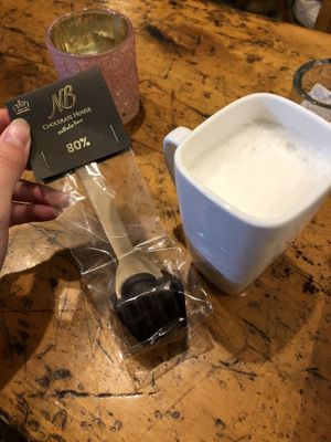 Chocolat chaud au lait d’amande  at Chocolate House - Herbes in Luxembourg City