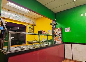 Inside restaurant at V's Caribbean in Toronto