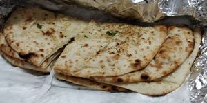 Vegan garlic naan at Woodlands in Lauderhill
