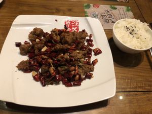 Soy meat with chilis at Huan Hua - Spirit Vegetarian Cottage in Kaohsiung