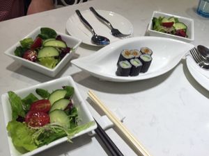 quite a nice variety for the lunch set! at Leisurely Veggie - Causeway Bay  in Hong Kong Island