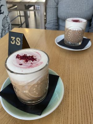 pink cappuccino   at Wegarnik in Zielona Gora