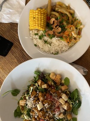 Main of the day + salad of the week  at Wegarnik in Zielona Gora