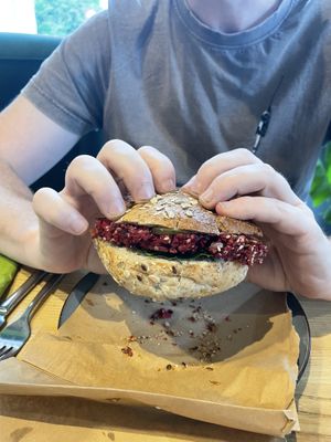 Polish burger  at Wegarnik in Zielona Gora