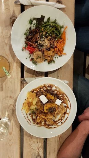 Risotto and noodles at Wegarnik in Zielona Gora