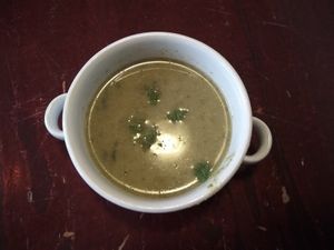 Broccoli soup (Vegan) at Robin Food in Amsterdam