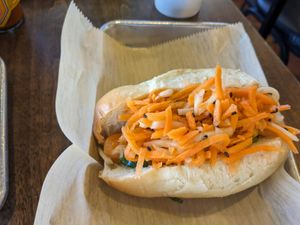 Bahn mi dog at The Lunch Room Bakery & Cafe in Ann Arbor