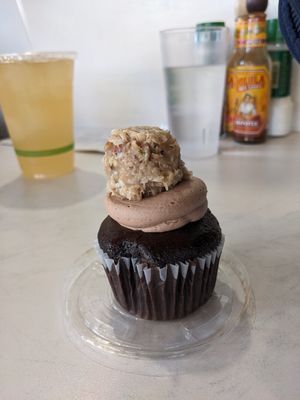 German chocolate cupcake at The Lunch Room Bakery & Cafe in Ann Arbor