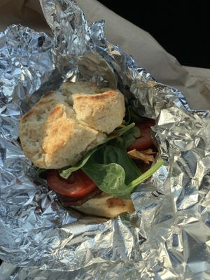 Breakfast biscuit sandwich- just as good as I remembered! 🌱  at The Lunch Room Bakery & Cafe in Ann Arbor