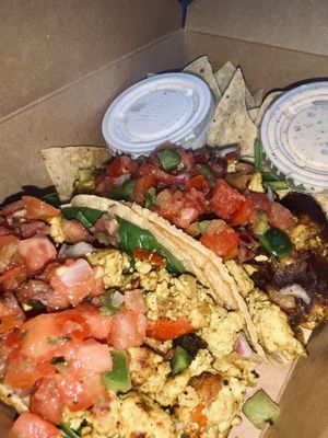 Up close and personal of the breakfast tacos. You know you wanna order it  at The Lunch Room Bakery & Cafe in Ann Arbor