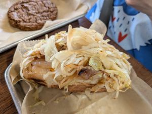 Sauerkraut dog at The Lunch Room Bakery & Cafe in Ann Arbor