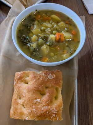 Herby vegetable soup at The Lunch Room Bakery & Cafe in Ann Arbor