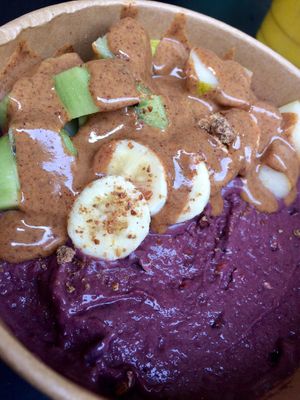 Yummy smoothie bowl at PURE Juice Bar in Athens