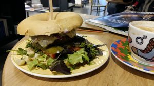 A " Weedbagel".  at Bagels & Beans - Spui in The Hague