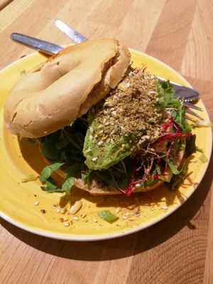 Another vegan bagel.  at Bagels & Beans - Spui in The Hague