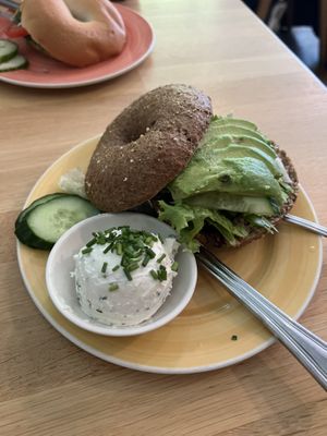 Vegan creamcheese   at Bagels & Beans in Zoetermeer
