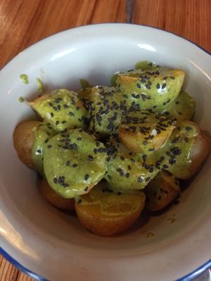 Patatas at La Camelia Vegan Bar in Bilbao