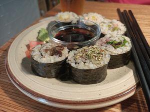 Sushi at La Camelia Vegan Bar in Bilbao
