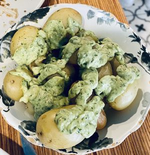 Patatas con mojo at La Camelia Vegan Bar in Bilbao