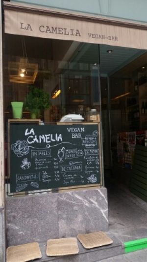 La Camelia front at La Camelia Vegan Bar in Bilbao