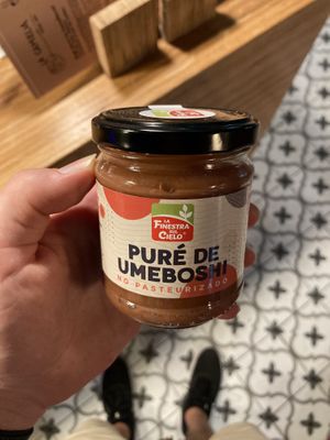 Ingredient of the soy dumpling sauce🤤  at La Camelia Vegan Bar in Bilbao