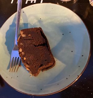 Brownie  at La Camelia Vegan Bar in Bilbao