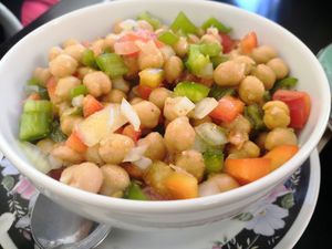 Salteado de garbanzos at La Camelia Vegan Bar in Bilbao