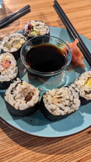 Sushi at La Camelia Vegan Bar in Bilbao